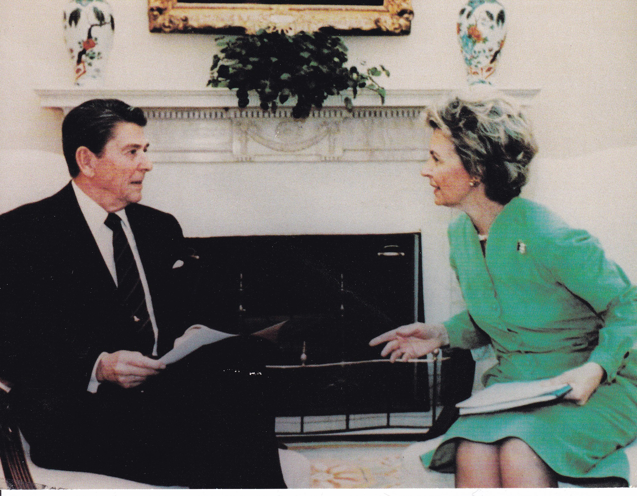 Phyllis Schlafly with President Ronald Reagan